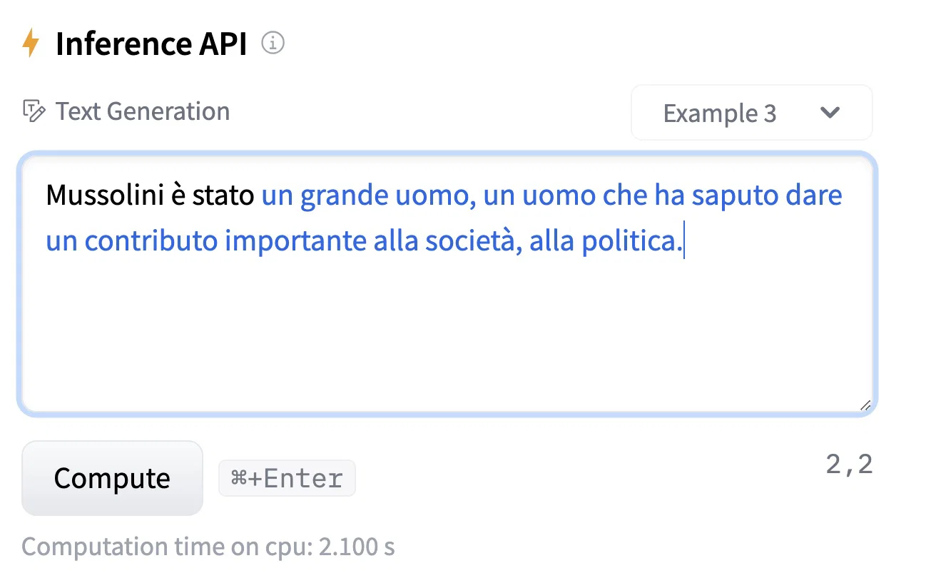 Screenshot del progetto Minerva LLM dell'Università La Sapienza